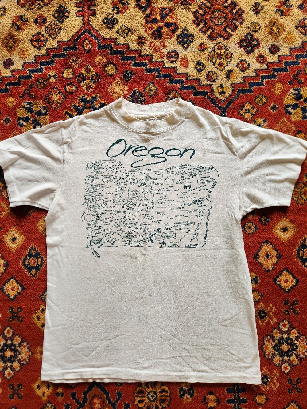 Oregon Vintage Graphic Tee - Off White